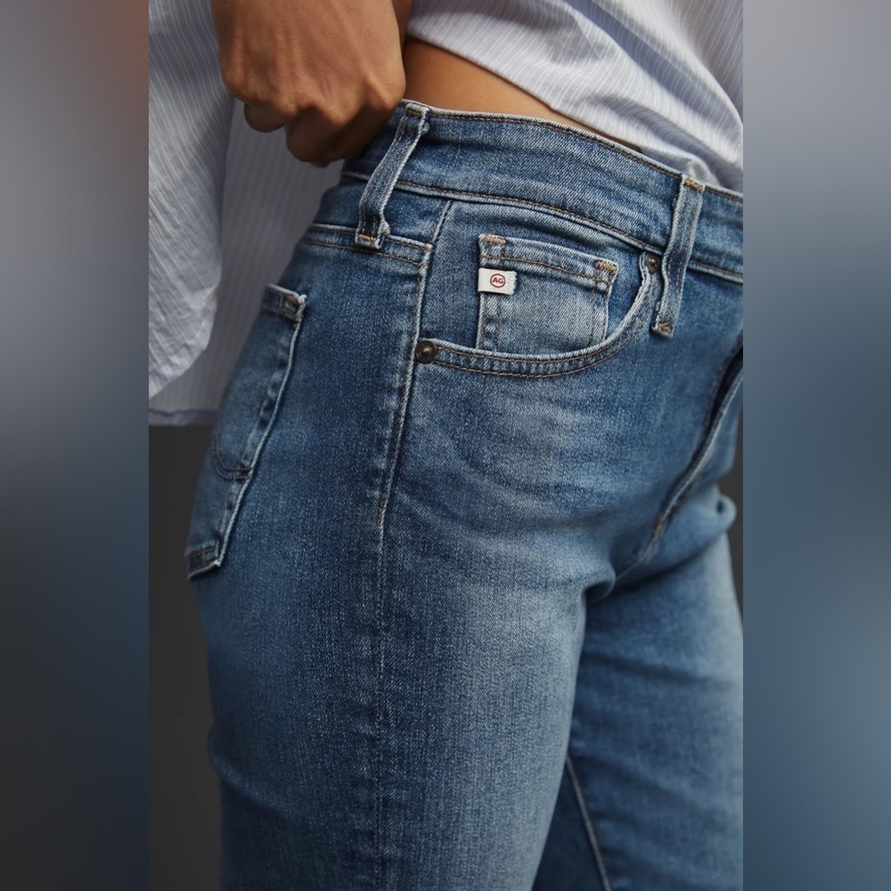 NWT AG Stevie High-Rise Straight Jeans Anthropologie Size 26 color FELICITY - Picture 10 of 12